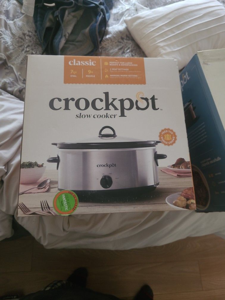 7 Qt Silver Classic Crockpot Slow Cooker