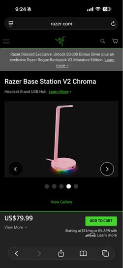 Razer light headphone stand