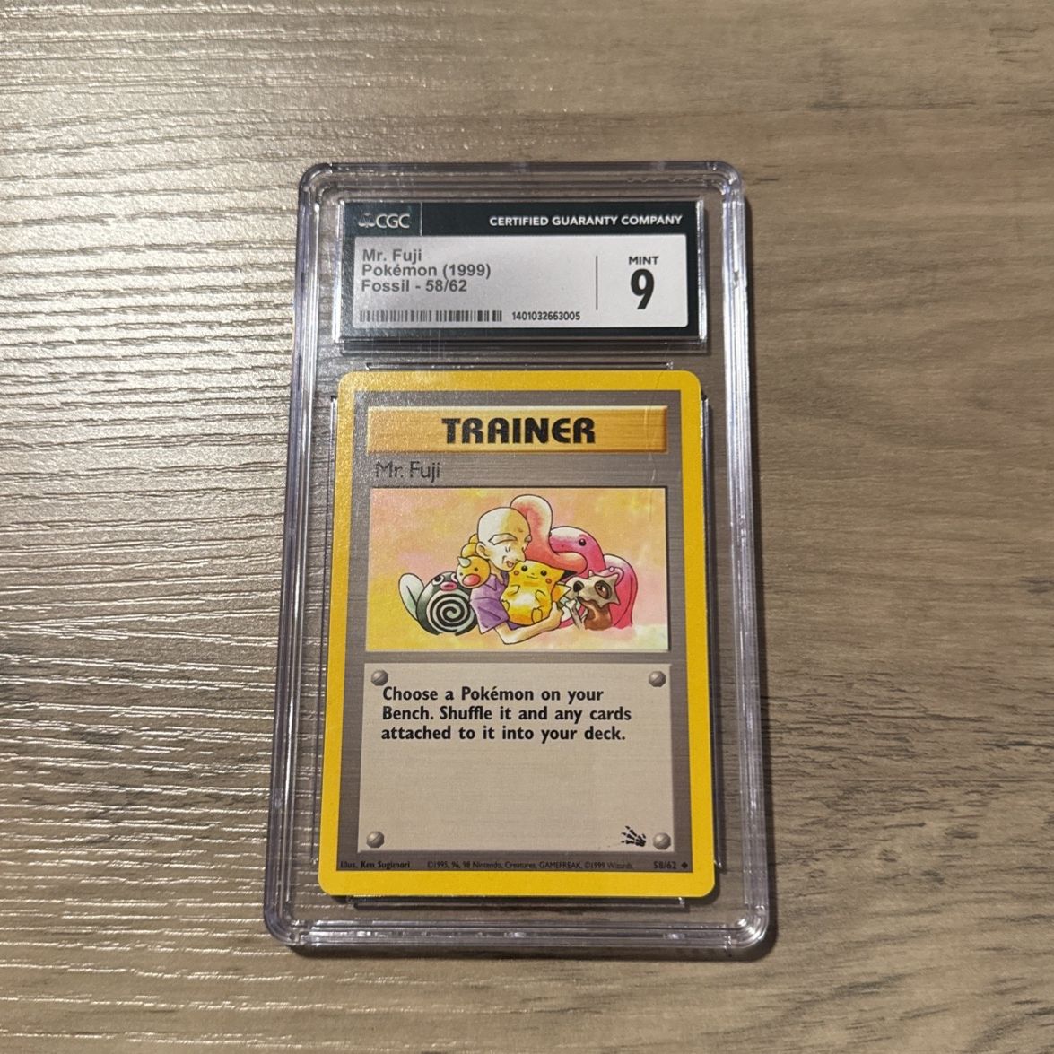 mr fuji pokemon card Fossil Mr. #58/62 – Orb Sports Cards & Collectibles clear acrylic holder that perfectly accentuates the stunning visual design and character artwork Pokemon Mr. Fuji 58/62 1st