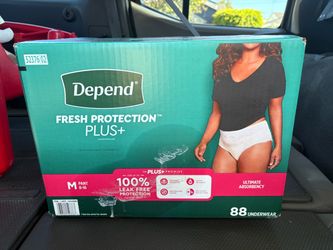 Brand New Depend Protection Plus Ultimate Underwear for Women Box of 88