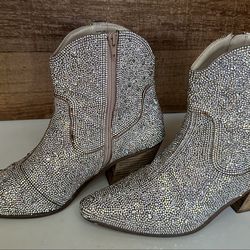 Matisse Rhinestone Boots Booties Ankle Boots Size 10
