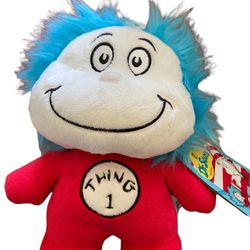 Universal Studios Dr Seuss Thing 1/ Thing 2 Plush Stuffed Animal (1 Double Sized Plush).