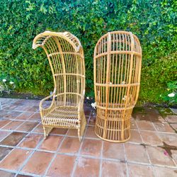 Vintage Rattan Porters Chairs