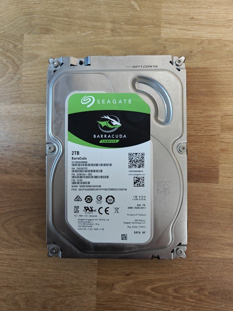 Segate 2TB HDD Hard Drive For Gaming Computer Desktop PC Like Western Digital HDD 
