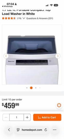 Magic Chef Portable Compact Top Load Washer