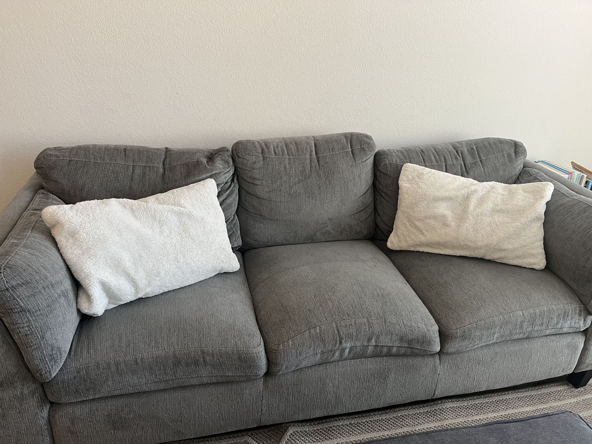 Grey Couch With Pillows