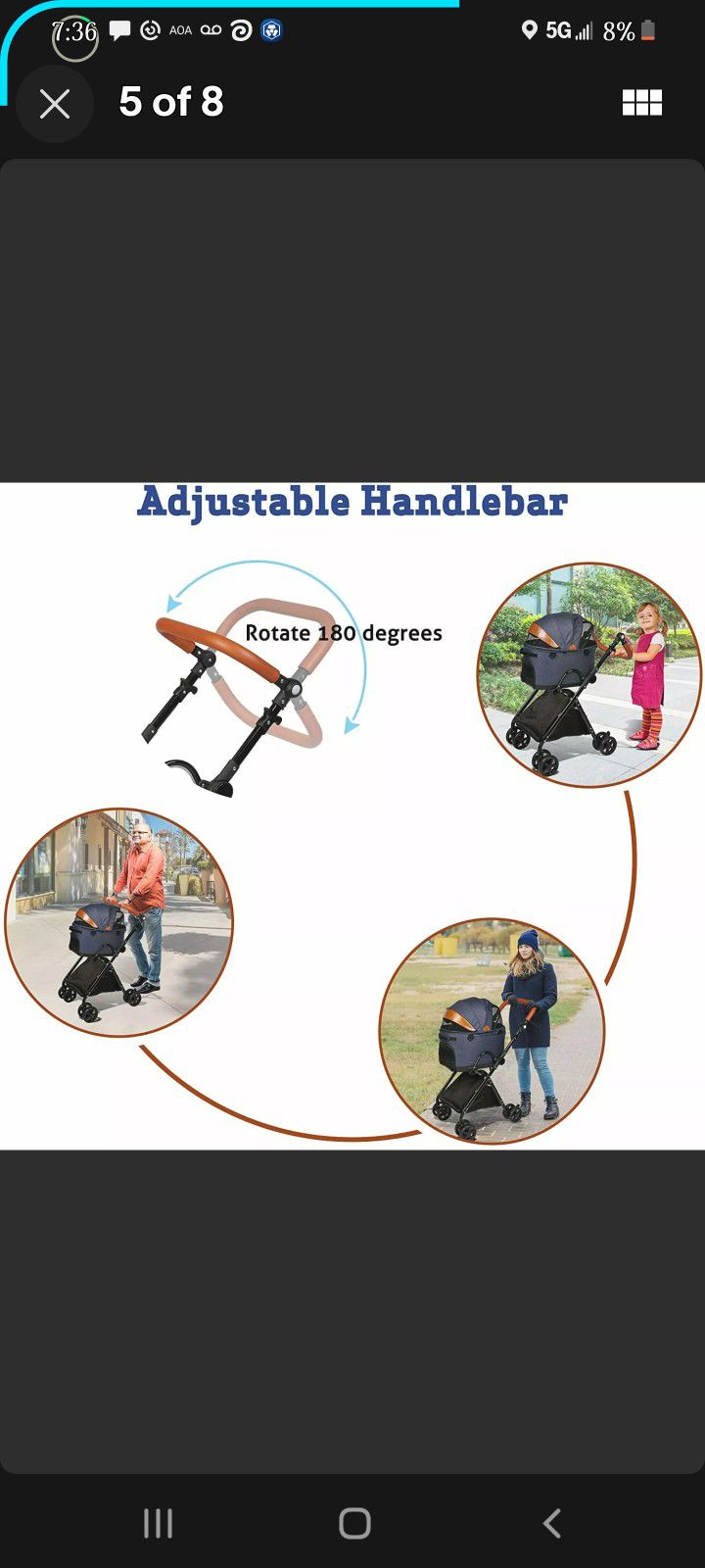 LiveBest Pet Stroller 