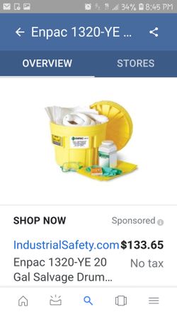 20 gallon hazardous chemical spill kit
