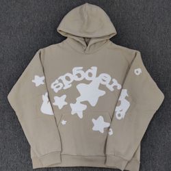 SP5DER Men’s Hoodie Small Tan