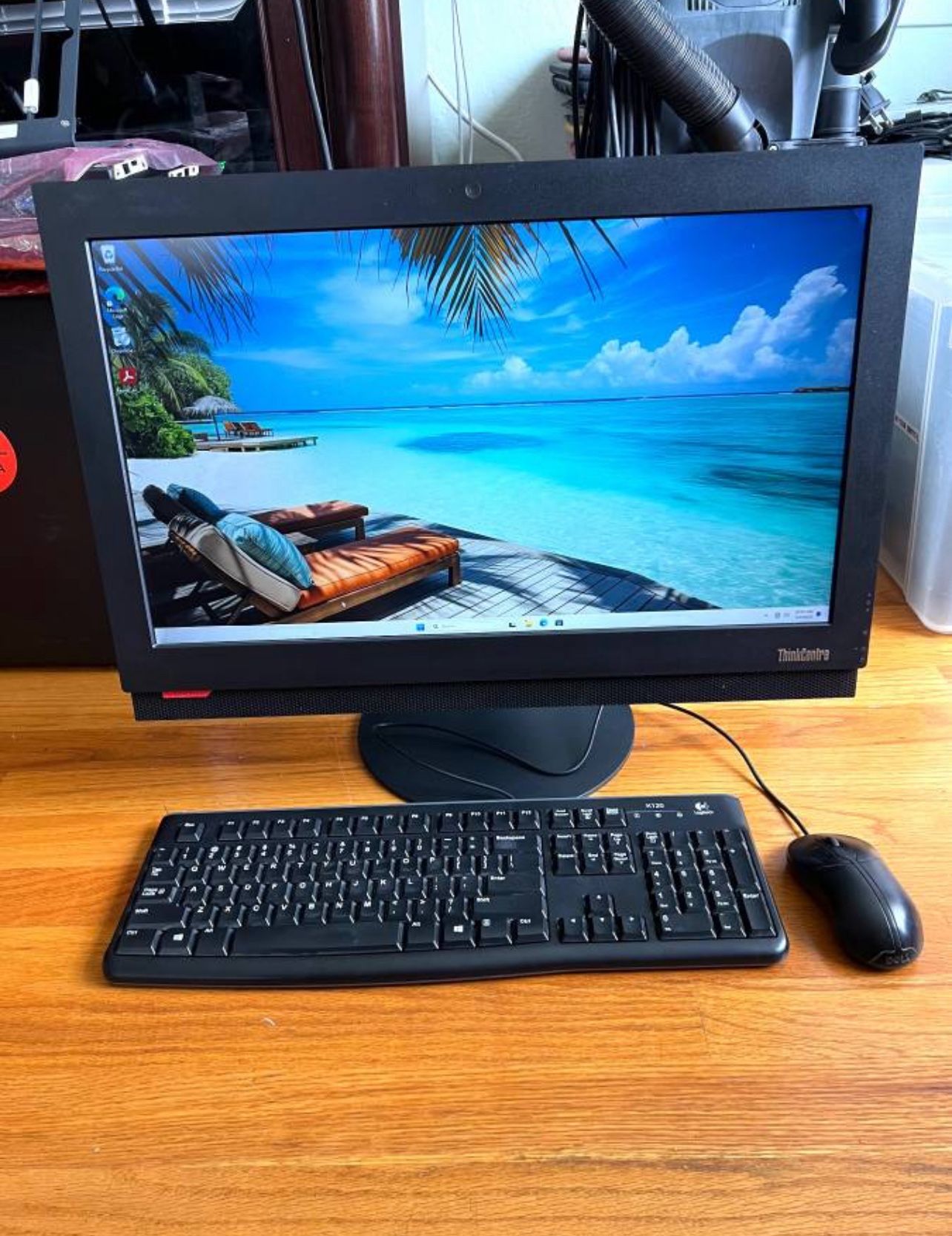 21.5 inches Lenovo ThinkCentre M800z All in One Desktop Win11 Pro i5 4-Cores @2.7Ghz RAM 16Gb SSD 500Gb DVD Microsoft Office 2021 Optional 