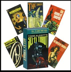Todd Alcott Sci-Fi Tarot Deck - 78 Cards, Portable Fortune-Telling Tarot Cards with Detailed Instruction Book, Ideal for Predicting Destiny & Spiritua