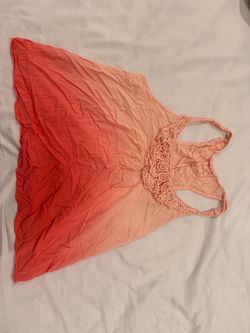 Ombre Crochet Neck Tank Top