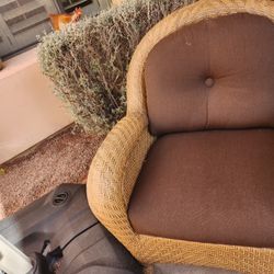 Vintage Pottery Barn Rattan Chair