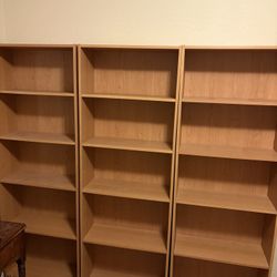 Three Book Shelves 25in Wide x 10in Deep x 71in Tall