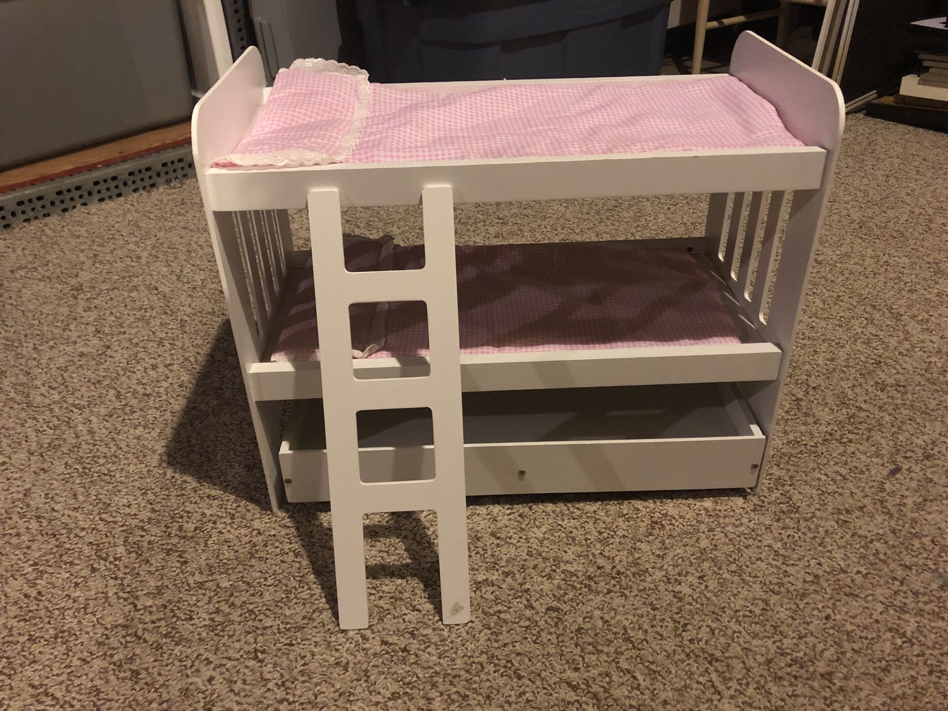 Doll sized bunk bed and trundle, fits American Girl