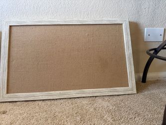 Framed cork bulletin board