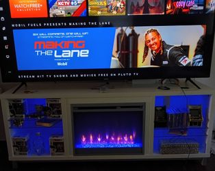 TV stand with electric fireplace for tvs up to 75 inches