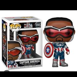 New Funko Pop Marvel The Falcon & Winter Soldier 814 Captain America  (box damage in a corner, item new with no damage)