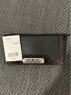Brighton Black and Brown Leather Wallet-7 inches-NWT