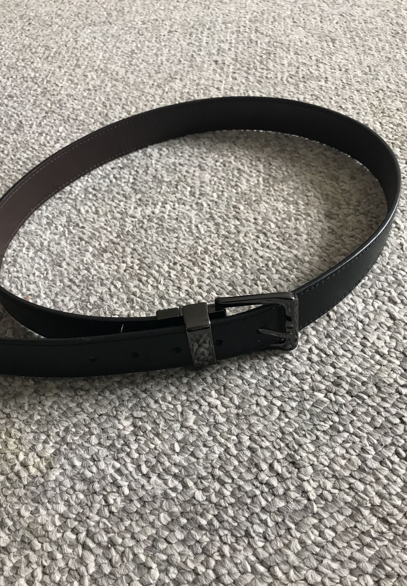 Reversible black and brown belt