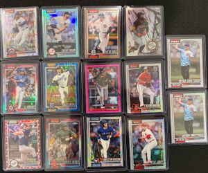 Topps Chrome Baseball cards (numbered, parallel, ray wave)