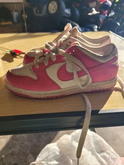 Pink and white dunks