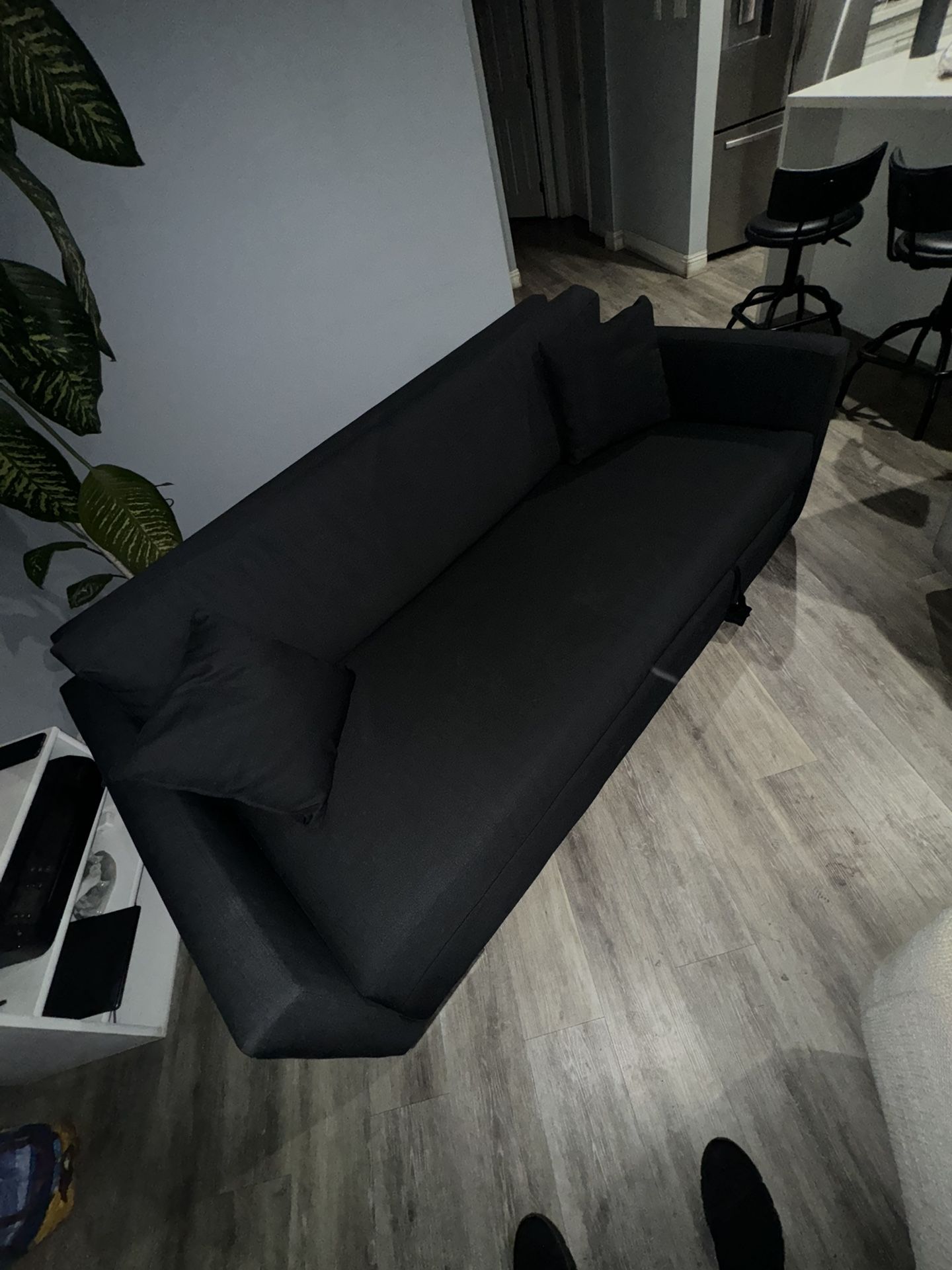 Black Sofa Couch: Good Condition