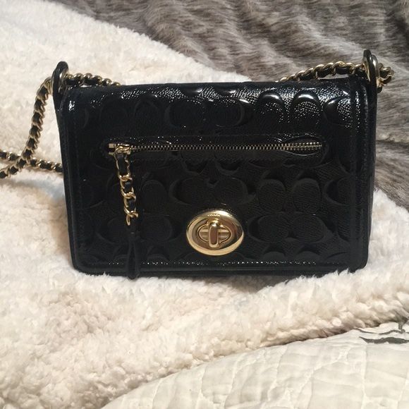 Coach Bag Black Patient Leather
