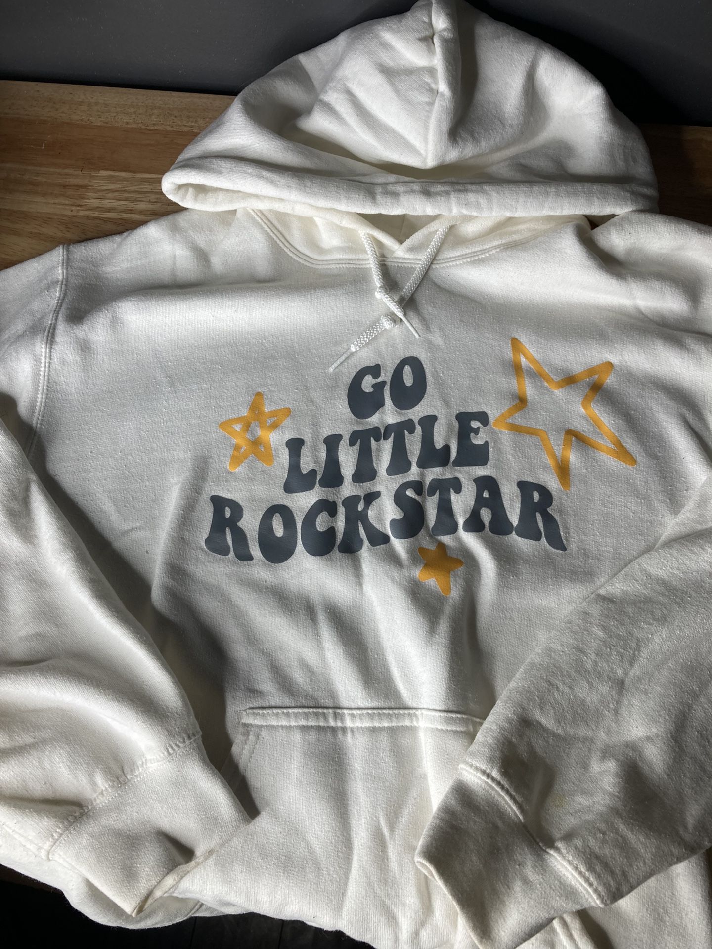 Go Little Rockstar White Hoodie