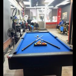 7 Foot Pool Table Blue