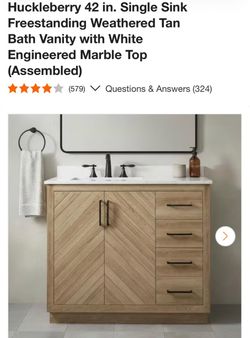 Bathroom vanity 42”
