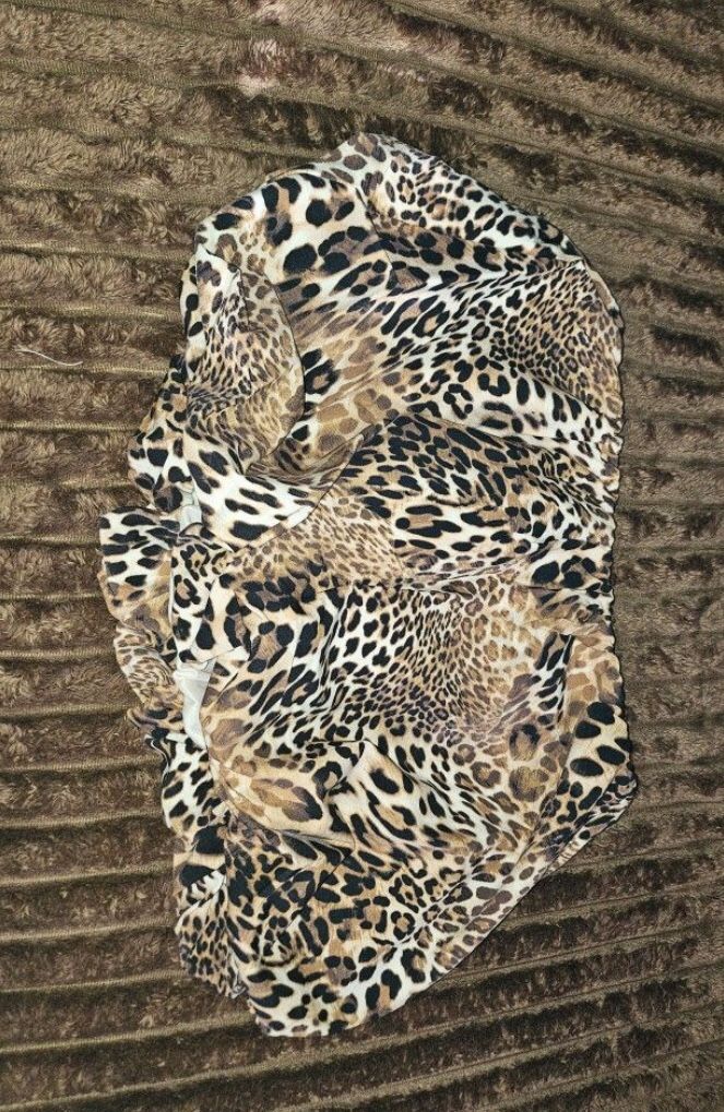 XL LEOPARD BUBBLE MINI SKIRT