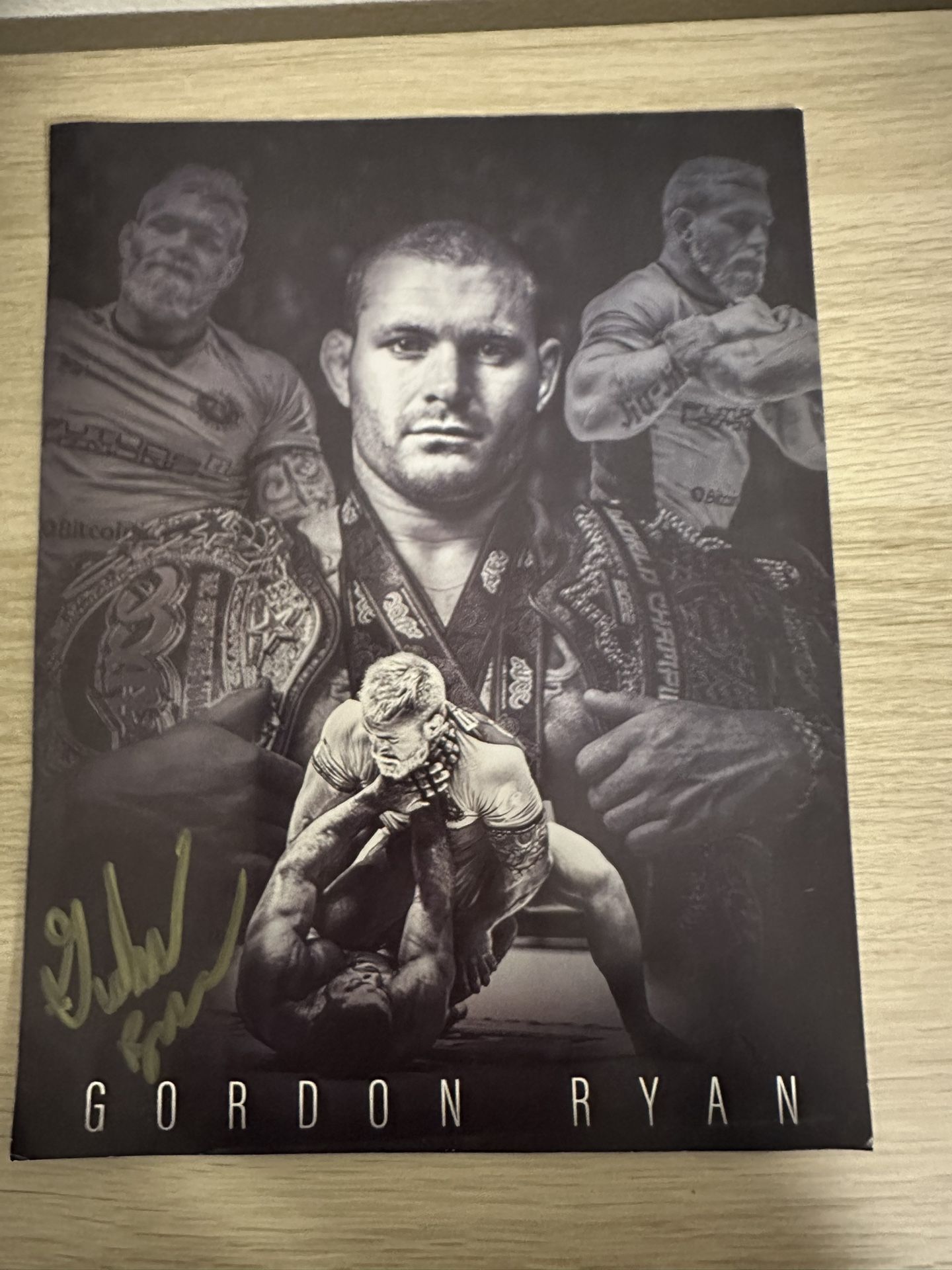 Gordon Ryan Signed BJJ Poster – Gold Autograph Jiu-Jitsu Collectible
