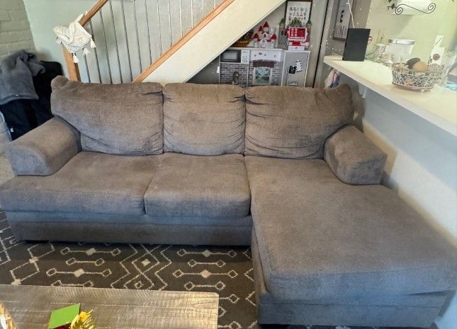 Couch with chaise lounge