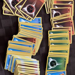 Over 300 Pokémon TCG vintage energy cards 1(contact info removed) WOTC  card game fire water