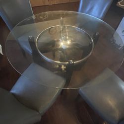 48” Glass Dining Table