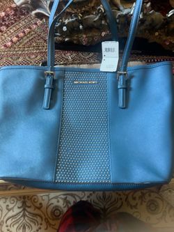 Michael Kors Blue Studded Tote