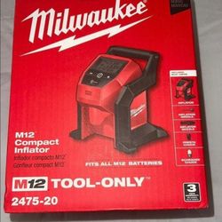 MILWAUKEE M12 CORDLESS TIRE INFLATOR