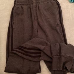 Adias joggers (grey/black) size small 
