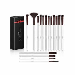 Makeup Brushes 15Pcs Professional Eyeshadow Brush Set Premium Synthetic Makeup Brushes for Liquid, Cream & Powder Eyeshadow Pearl white  Brand new