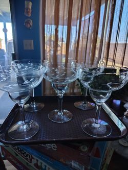 Princess House Heritage Pattern Margarita 5 Glasses