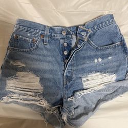 Levi’s Distressed Denim Shorts
