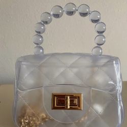 Forever 21 Clear Mini Bag with Shoulder Strap 