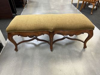 Drexel Wood & upolstered Bench