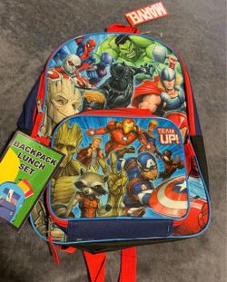 Marvel backpack with lunchbox