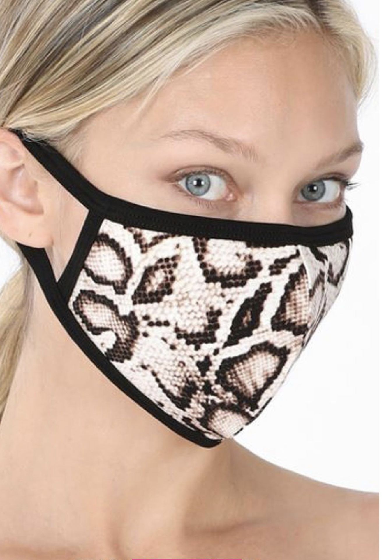 Snakeskin face mask