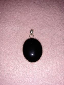 Black Onyx pendant Sterling silver