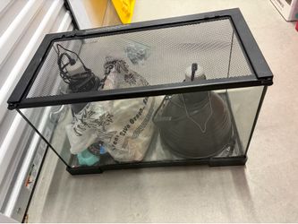 10 gallon reptile tank with lights and reptisand