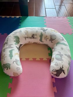 LIKE NEW Nursing Pillow, Ergonomic Essentials for Bottle and Breastfeeding, Firm Fiber Fill Washable