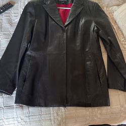 Leather Black Fitted Jacket